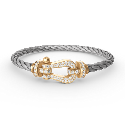 [Amore]FORCE LARGE HORSESHOE FULL DIAMOND BRACELET GOLD