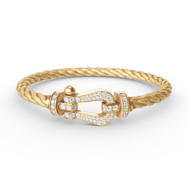 [Amore]FORCE LARGE HORSESHOE FULL DIAMOND BRACELET GOLD