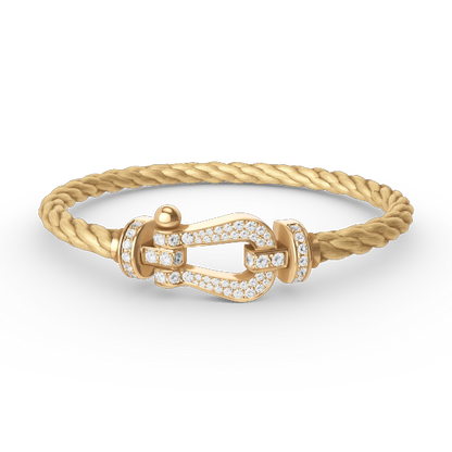 [Amore]FORCE LARGE HORSESHOE FULL DIAMOND BRACELET GOLD