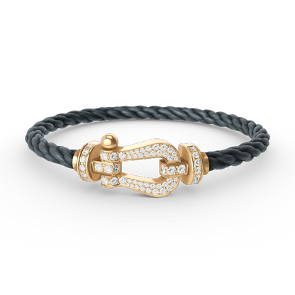 [Amore]FORCE LARGE HORSESHOE FULL DIAMOND BRACELET GOLD