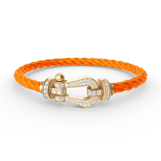 [Amore]FORCE LARGE HORSESHOE FULL DIAMOND BRACELET GOLD