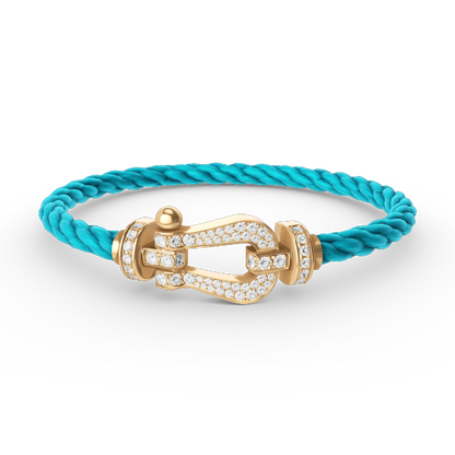 [Amore]FORCE LARGE HORSESHOE FULL DIAMOND BRACELET GOLD