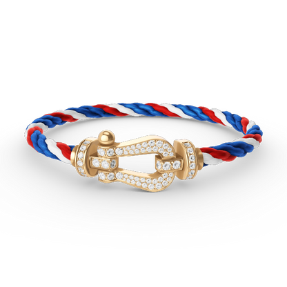 [Amore]FORCE LARGE HORSESHOE FULL DIAMOND BRACELET GOLD