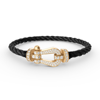 [Amore]FORCE LARGE HORSESHOE FULL DIAMOND BRACELET GOLD