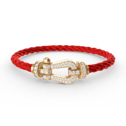 [Amore]FORCE LARGE HORSESHOE FULL DIAMOND BRACELET GOLD