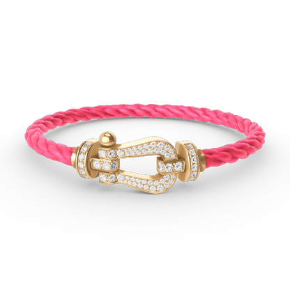 [Amore]FORCE LARGE HORSESHOE FULL DIAMOND BRACELET GOLD