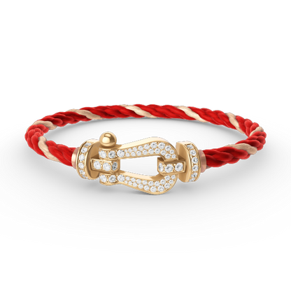 [Amore]FORCE LARGE HORSESHOE FULL DIAMOND BRACELET GOLD