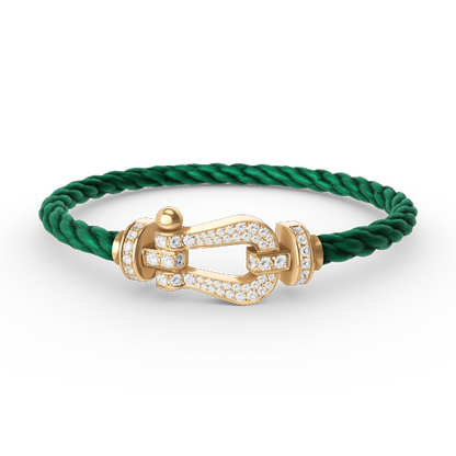 [Amore]FORCE LARGE HORSESHOE FULL DIAMOND BRACELET GOLD
