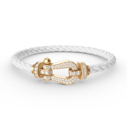 [Amore]FORCE LARGE HORSESHOE FULL DIAMOND BRACELET GOLD