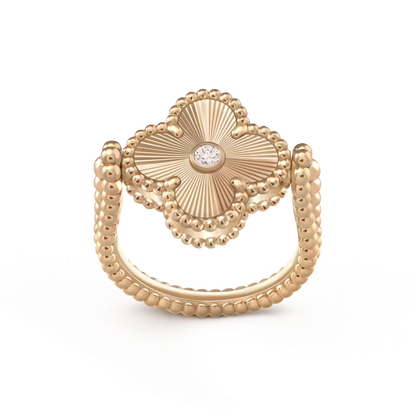 [Amore]CLOVER RIVERSIBLE ROSE GOLD RING