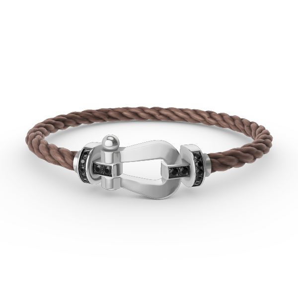 [Amore]FORCE LARGE HORSESHOE BLACK DIAMOND BRACELET SILVER