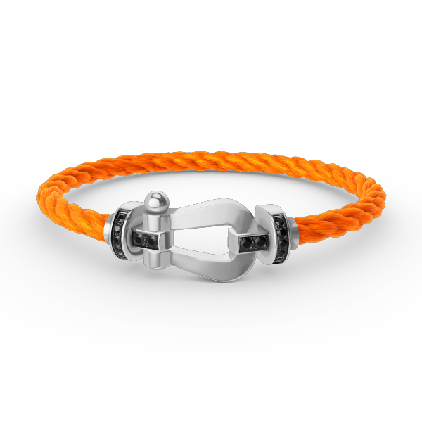 [Amore]FORCE LARGE HORSESHOE BLACK DIAMOND BRACELET SILVER