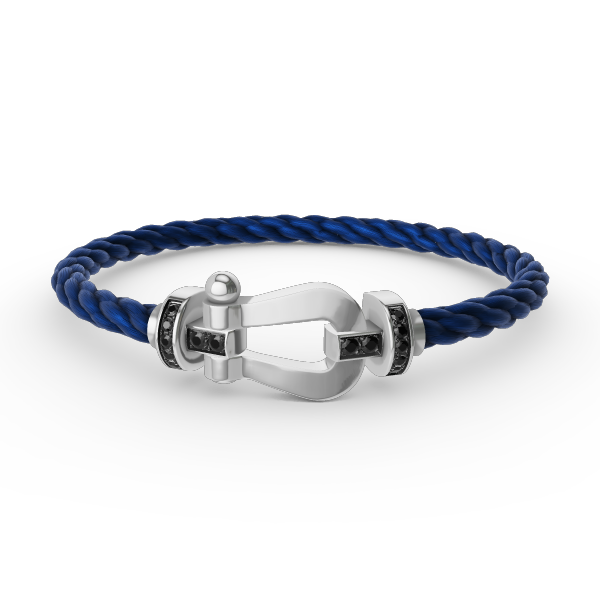 [Amore]FORCE LARGE HORSESHOE BLACK DIAMOND BRACELET SILVER
