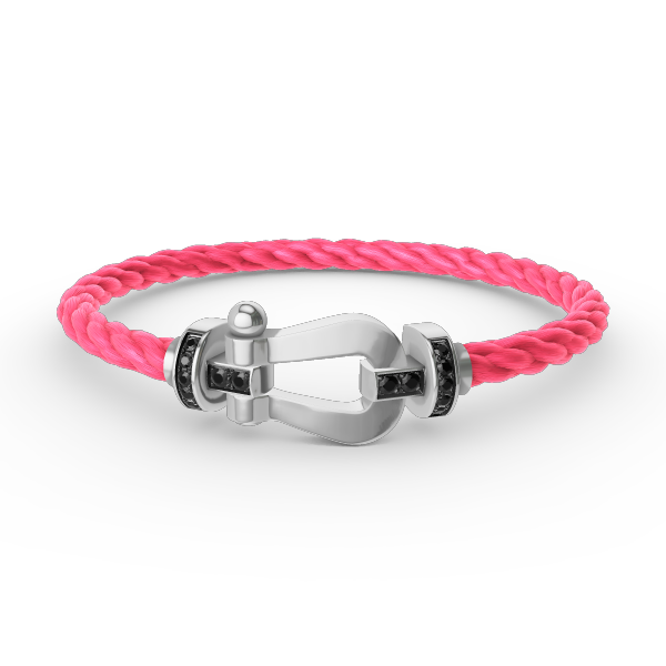 [Amore]FORCE LARGE HORSESHOE BLACK DIAMOND BRACELET SILVER