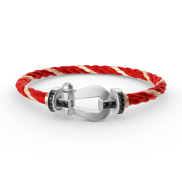 [Amore]FORCE LARGE HORSESHOE BLACK DIAMOND BRACELET SILVER