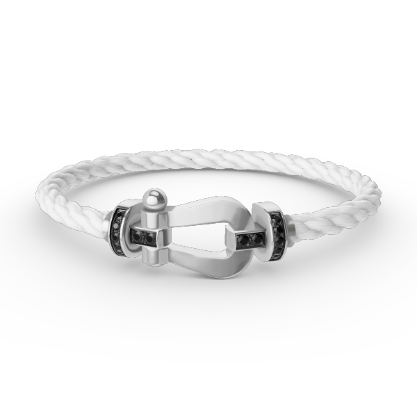 [Amore]FORCE LARGE HORSESHOE BLACK DIAMOND BRACELET SILVER