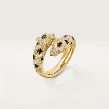 [Amore]PANTHERE DOUBLE HEADED FULL DIAMOND  RING
