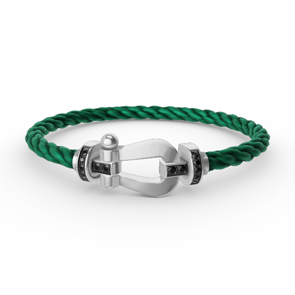 [Amore]FORCE LARGE HORSESHOE BLACK DIAMOND BRACELET SILVER