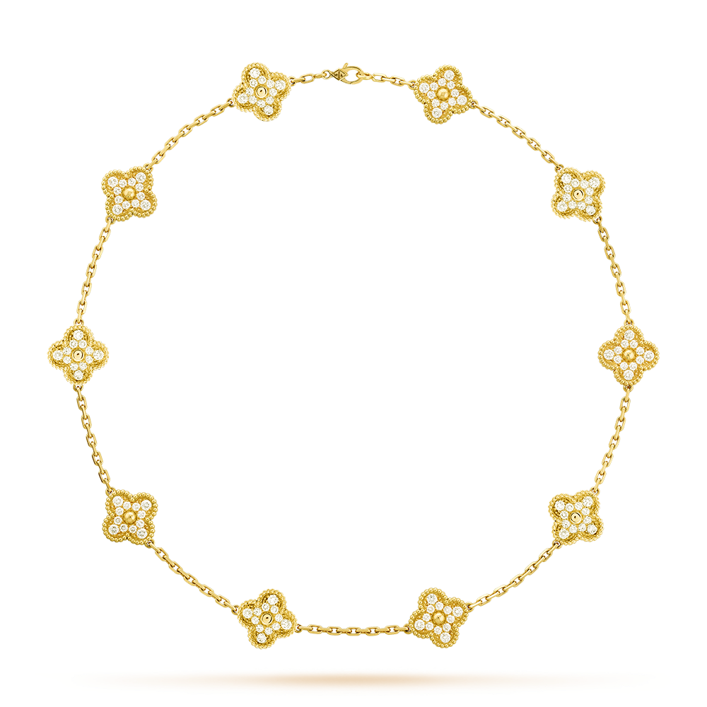 [Amore]CLOVER 10 MOTIFS DIAMOND NECKLACE