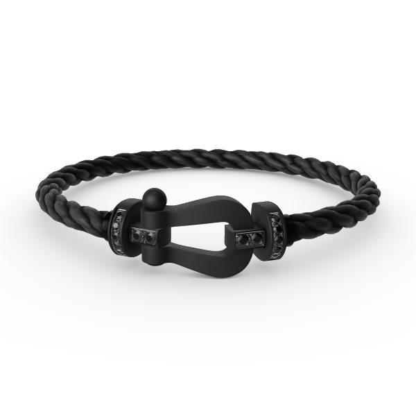 [Amore]FORCE LARGE SERIES HORSESHOE BLACK SAMURAI BRACELET