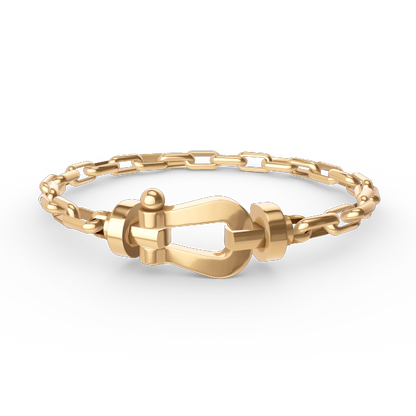 [Amore]FORCE LARGE HORSESHOE CLASP  METAL BRACELET