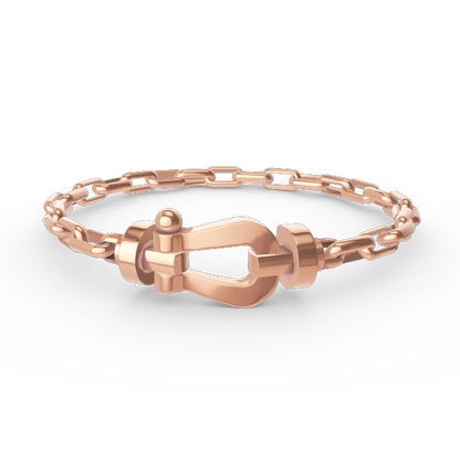 [Amore]FORCE LARGE HORSESHOE CLASP  METAL BRACELET