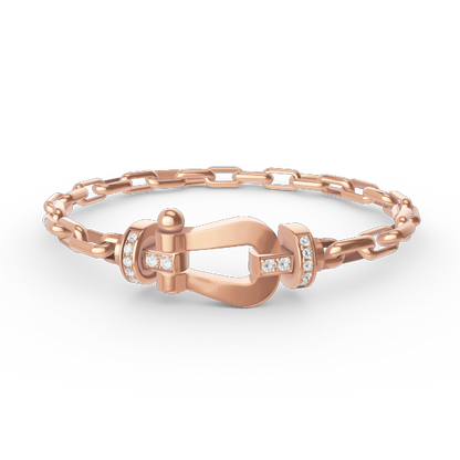 [Amore]FORCE LARGE HORSESHOE CLASP  METAL BRACELET