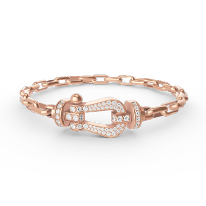 [Amore]FORCE LARGE HORSESHOE CLASP  METAL BRACELET