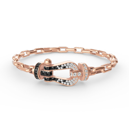 [Amore]FORCE LARGE HORSESHOE CLASP  METAL BRACELET