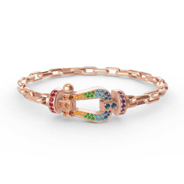 [Amore]FORCE LARGE HORSESHOE CLASP  METAL BRACELET