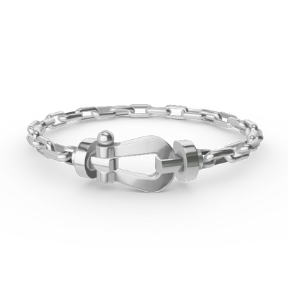 [Amore]FORCE LARGE HORSESHOE CLASP  METAL BRACELET
