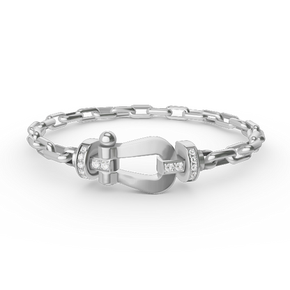 [Amore]FORCE LARGE HORSESHOE CLASP  METAL BRACELET