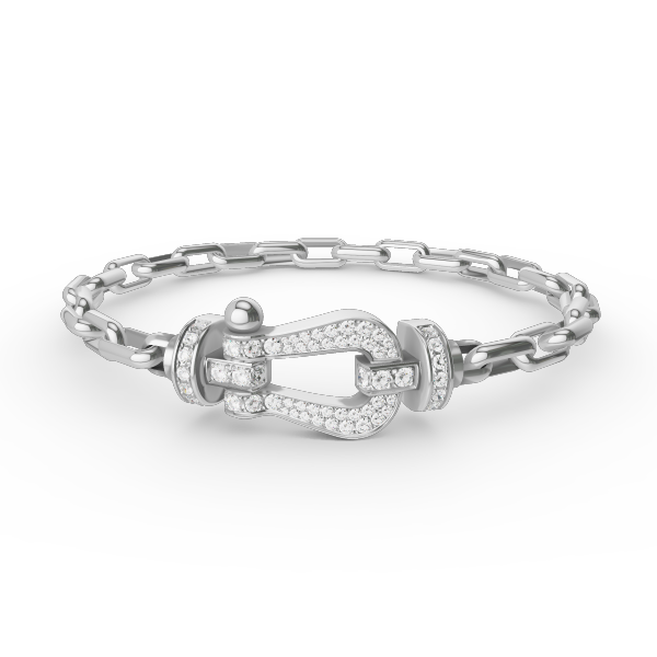 [Amore]FORCE LARGE HORSESHOE CLASP  METAL BRACELET