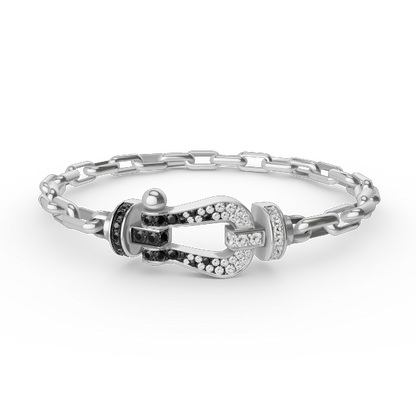 [Amore]FORCE LARGE HORSESHOE CLASP  METAL BRACELET