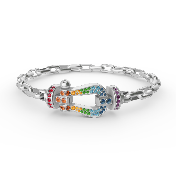 [Amore]FORCE LARGE HORSESHOE CLASP  METAL BRACELET