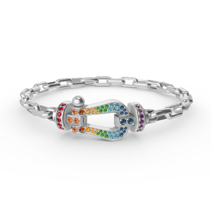 [Amore]FORCE LARGE HORSESHOE CLASP  METAL BRACELET