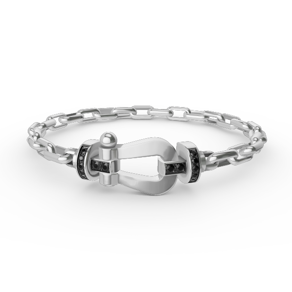 [Amore]FORCE LARGE HORSESHOE CLASP  METAL BRACELET