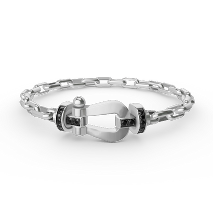 [Amore]FORCE LARGE HORSESHOE CLASP  METAL BRACELET