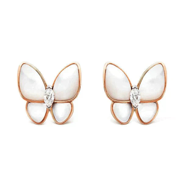 [Amore]BUTTERFLY MOP DIAMOND EARRINGS