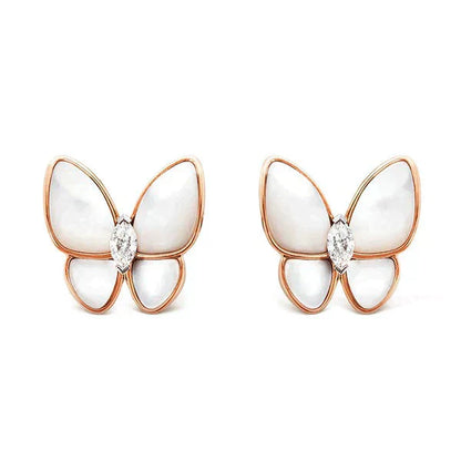 [Amore]BUTTERFLY MOP DIAMOND EARRINGS