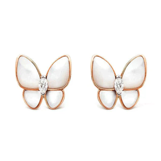 [Amore]BUTTERFLY MOP DIAMOND EARRINGS