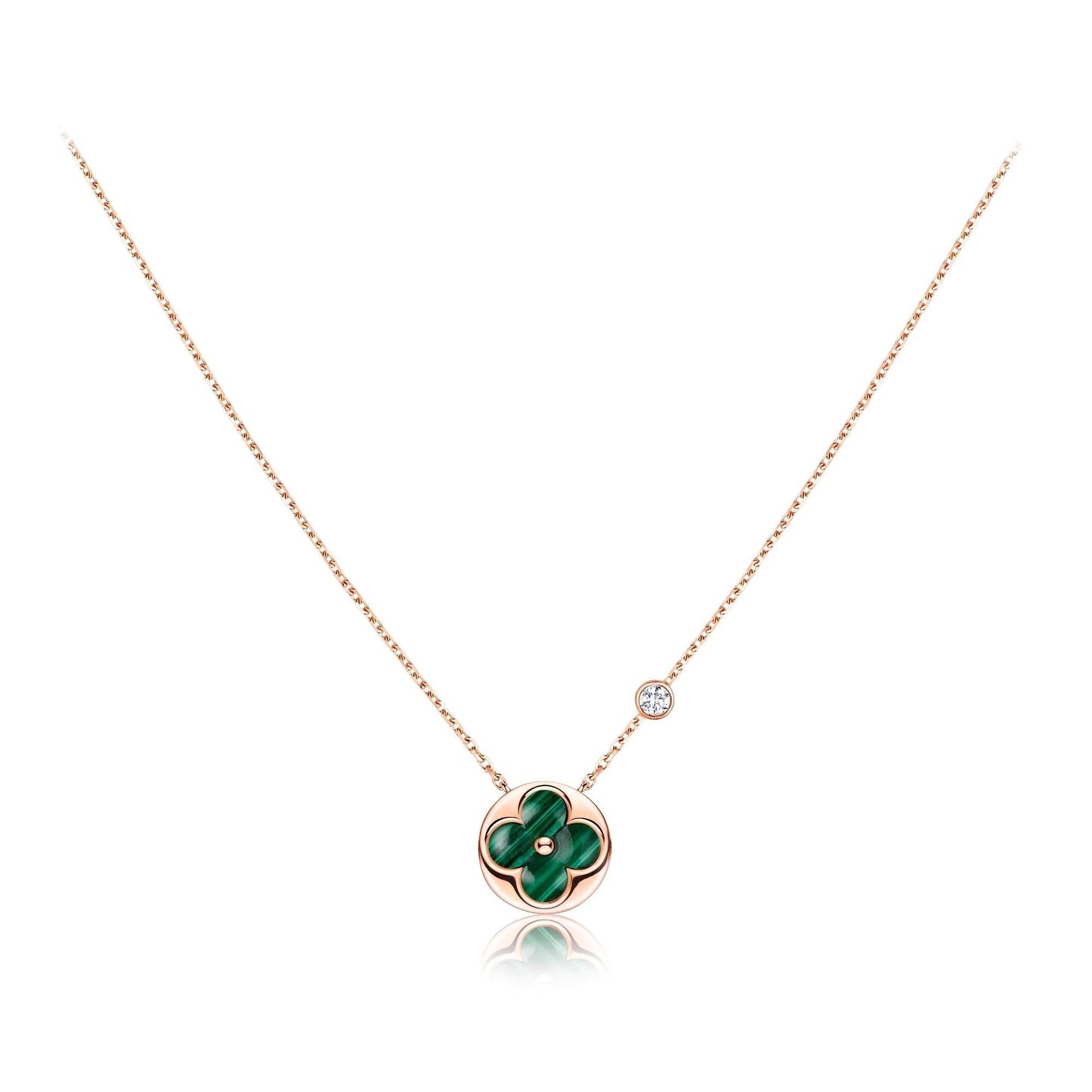 [Amore]SUN PEDANT PINK GOLD 1 DIAMOND NECKLACE