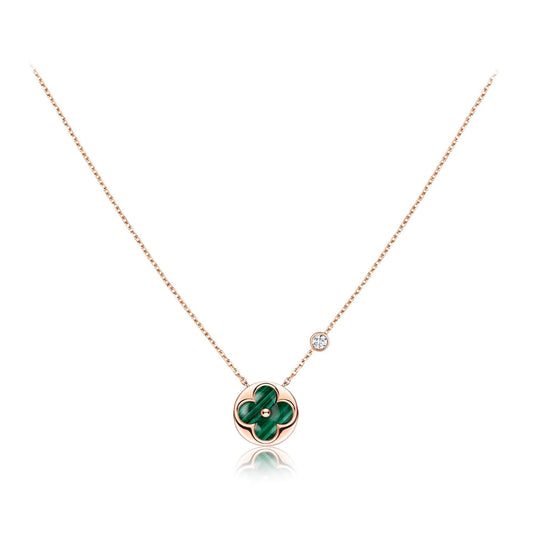 [Amore]SUN PEDANT PINK GOLD 1 DIAMOND NECKLACE