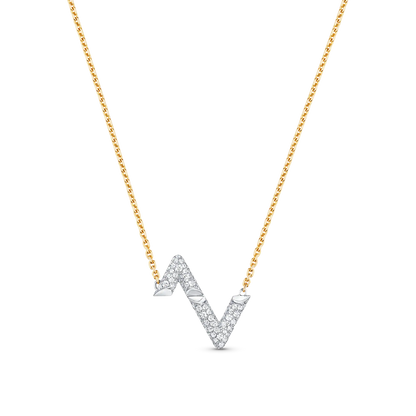[Amore]VOLT SILVER DIAMOND PEDANT NECKLACE