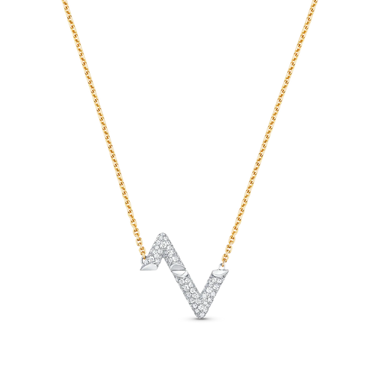 [Amore]VOLT SILVER DIAMOND PEDANT NECKLACE