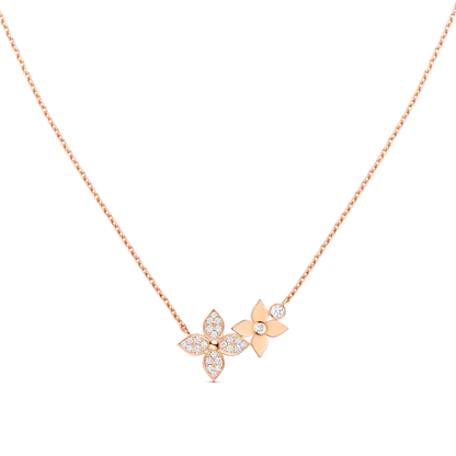 [Amore]STAR BLOSSOM NECKLACE PINK GOLD DIAMONDS