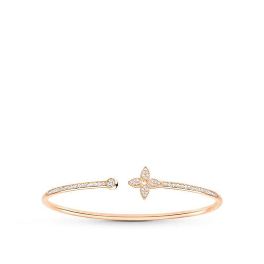 [Amore]IDYLLE PINK GOLD OPEN BRACELET DIAMOND PAVED