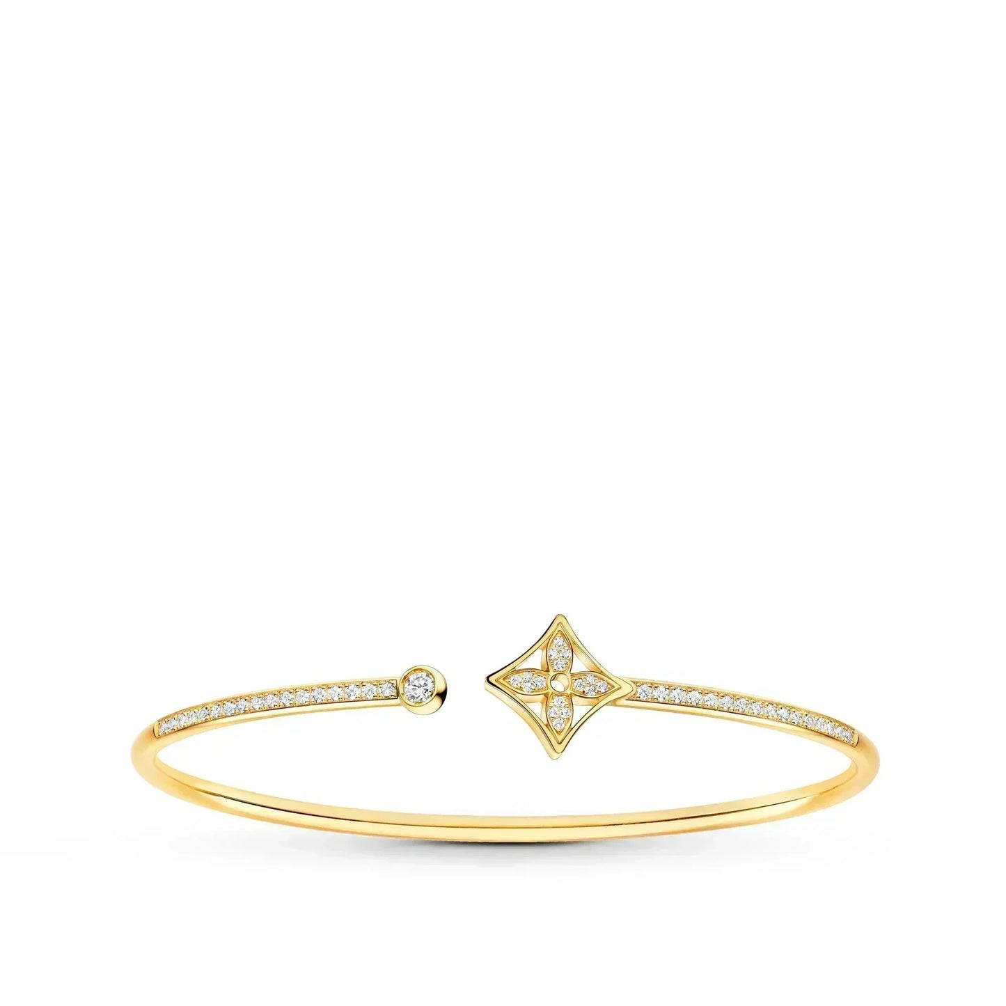 [Amore]IDYLLE GOLD OPEN BRACELET DIAMOND PAVED