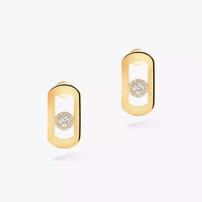 [Amore]So Move Diamond Earrings in Yellow Gold
