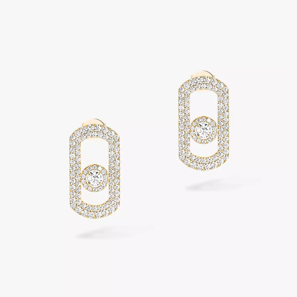 [Amore]So Move Pave_-Set Diamond Earrings in Silver